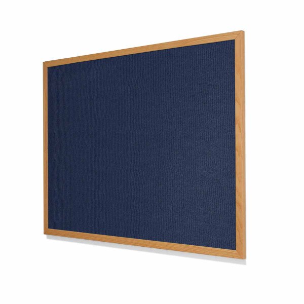 Nebula Ribbed VELCRO® Compatible Cork Board with Narrow Red Oak Frame